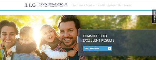 Old Website Design Land Legal Group